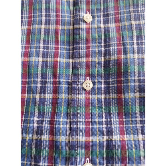 Ralph Lauren Blue Gingham Plaid Oxford Button Up Shirt Men’s Size XXL - Picture 4 of 16